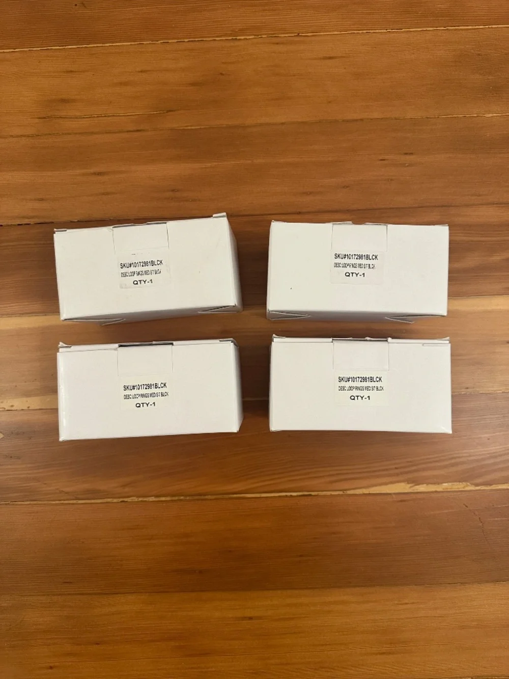 (4) boxes of RH Restoration Hardware medium loop rings in black. 7 loops/ box.